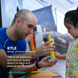 Manager of Program Development Kyle Sater is this week's Adler Staff Star!