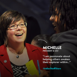 Adler President & CEO Michelle B. Larson, Ph.D., is this week's Adler Staff Star!