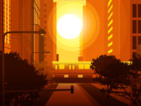 Adler Planetarium graphic depicting the fall celestial event, Chicagohenge.