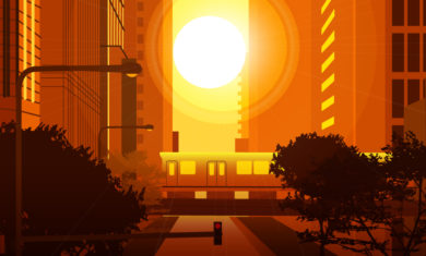 Adler Planetarium graphic depicting the fall celestial event, Chicagohenge.