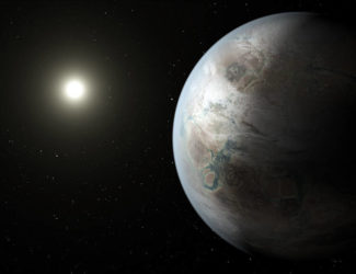 An artist’s illustration of Kepler-452b.