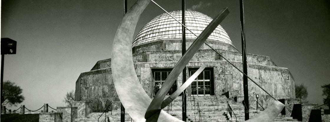 The Adler Planetarium entrance in 1930.