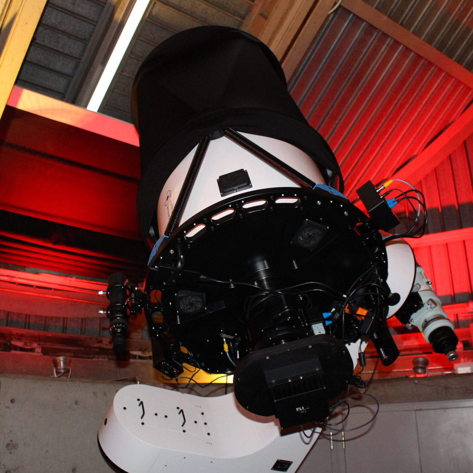 Adler Planetarium 24" reflecting telescope in the Doane Observatory after installation in 2020.