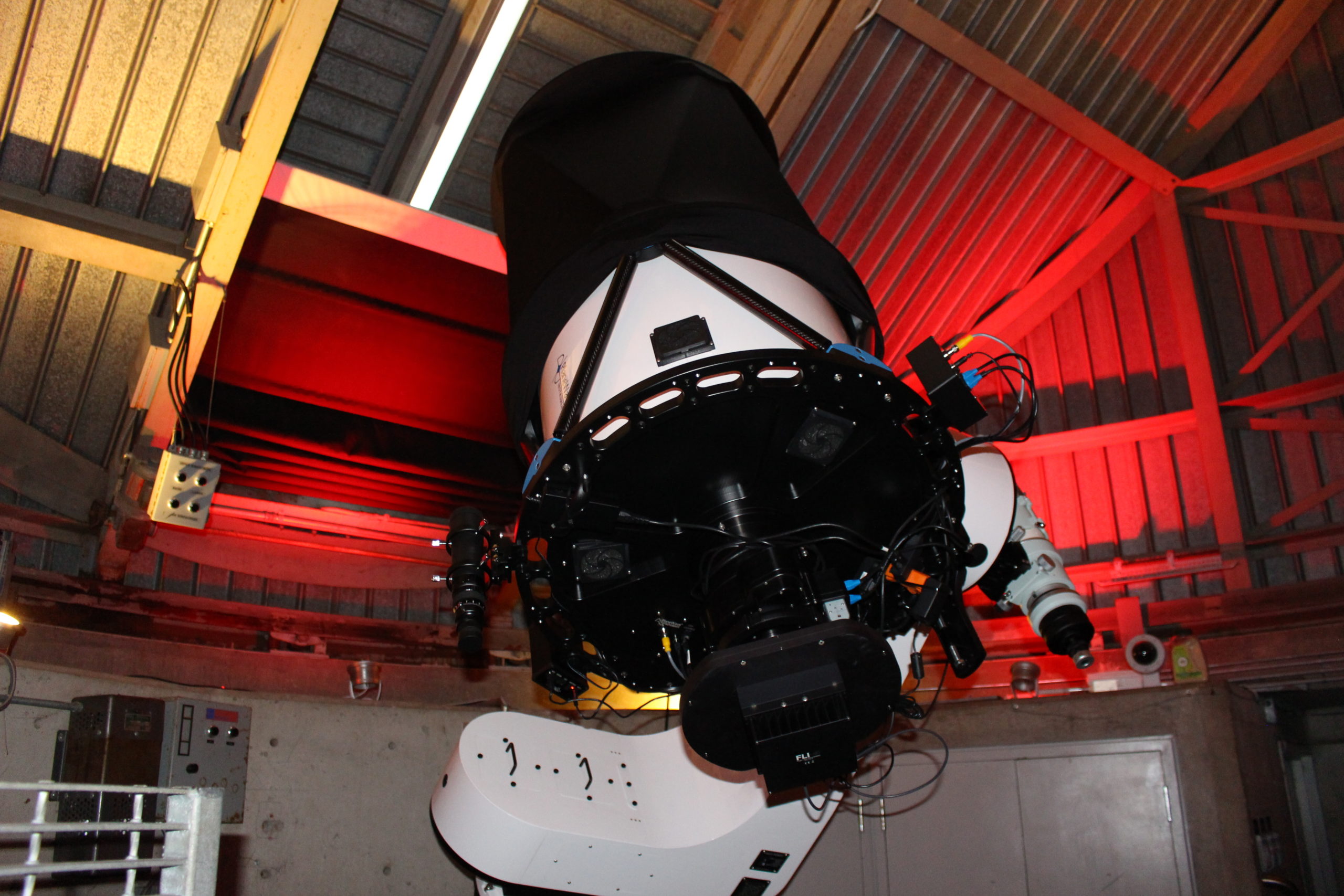 Adler Planetarium 24" reflecting telescope in the Doane Observatory after installation in 2020.