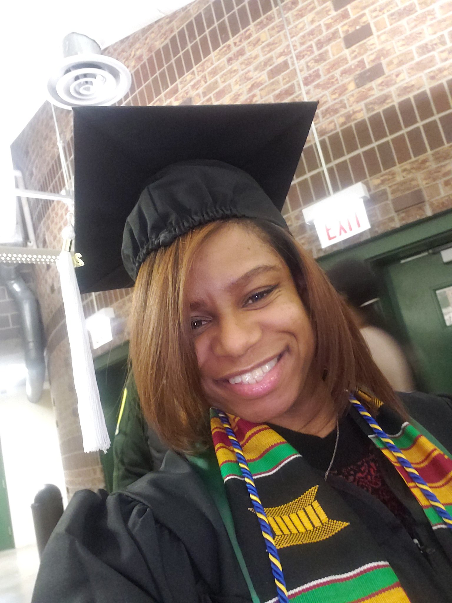 Ashley Walker pictured at her Chicago State University graduation ceremony.