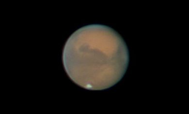 Mars can be seen here during its opposition in October 2020. Image Credit: Astrophotographer Nick Lake