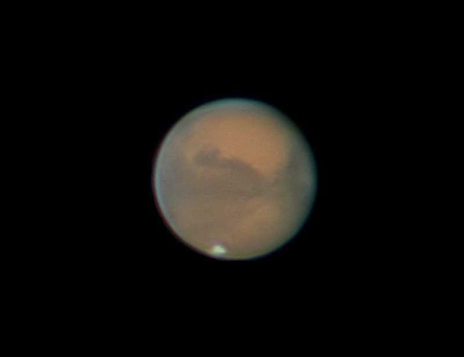 Mars can be seen here during its opposition in October 2020. Image Credit: Astrophotographer Nick Lake