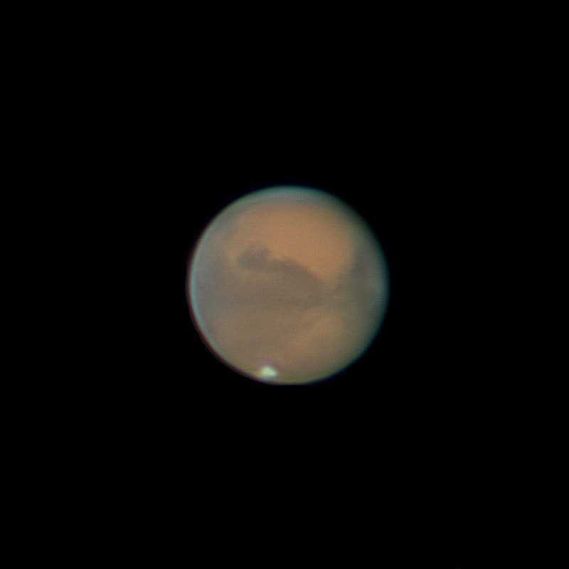 Mars can be seen here during its opposition in October 2020. Image Credit: Astrophotographer Nick Lake