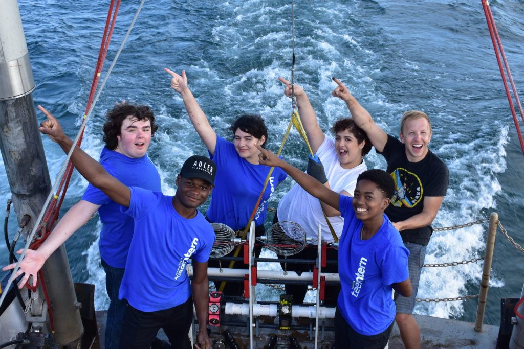 Adler Teens venture onto lake Michigan in 2019 looking for fragments of a meteorite!