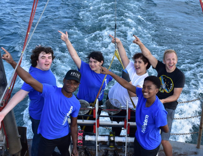 Adler Teens venture onto lake Michigan in 2019 looking for fragments of a meteorite!