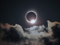 The "diamond ring" phenomena occurs just before totality occurs, during a total solar eclipse. Image credit: Rick Fienberg / TravelQuest International / Wilderness Travel
