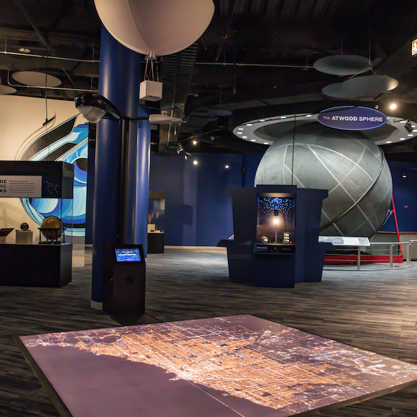 The Far Horizons display in the Chicago's Night Sky exhibit.