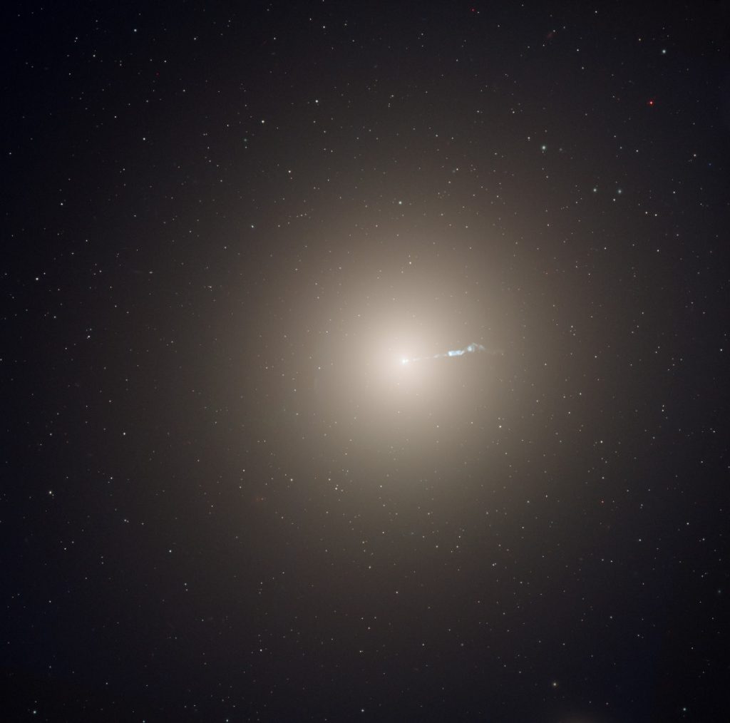 Discovered in 1781, Galaxy M87 (Messier 87) is a member of the neighboring Virgo cluster of galaxies, as well as the home of several trillion stars and the black hole imaged by EHT.