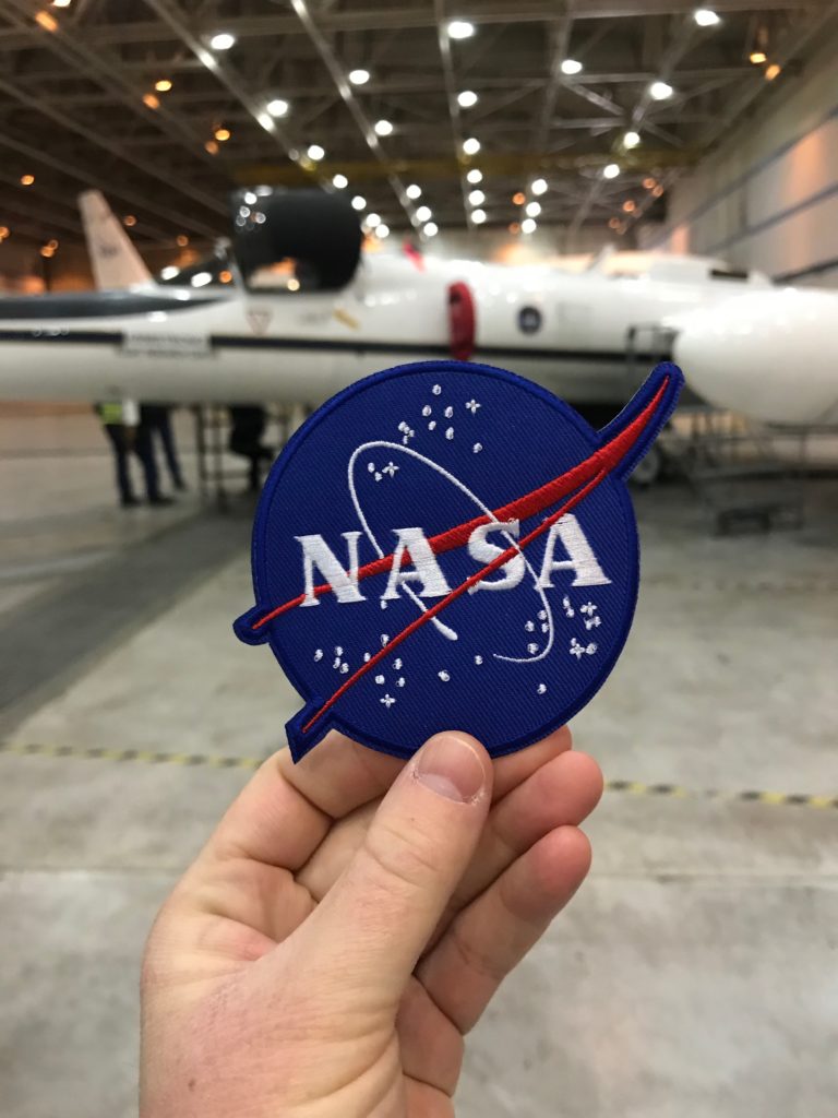 NASA patch we received on the tour with the ER-2 aircraft in the background.