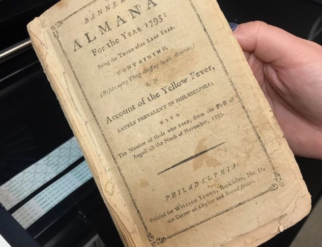 Benjamin Banneker almanac from the year 1795