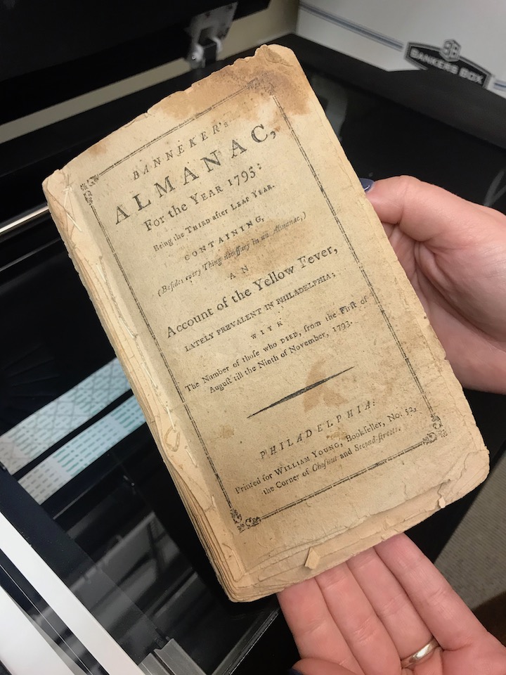 Benjamin Banneker almanac from the year 1795