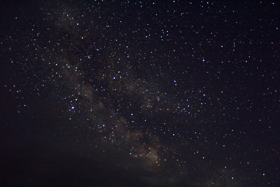 Photo of stars in the night sky on Sark Island, July, 2018. Photo Credit: Meredith Stepien