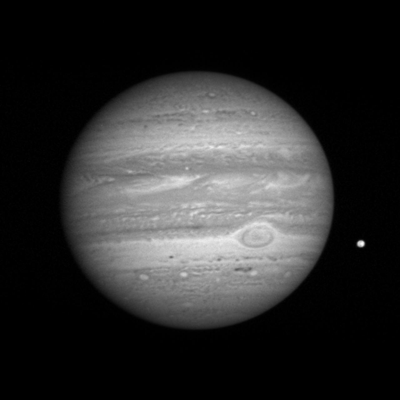 Jupiter and its moon Io, as seen from space. Image Credit: NASA/Johns Hopkins University Applied Physics Laboratory/Southwest Research Institute