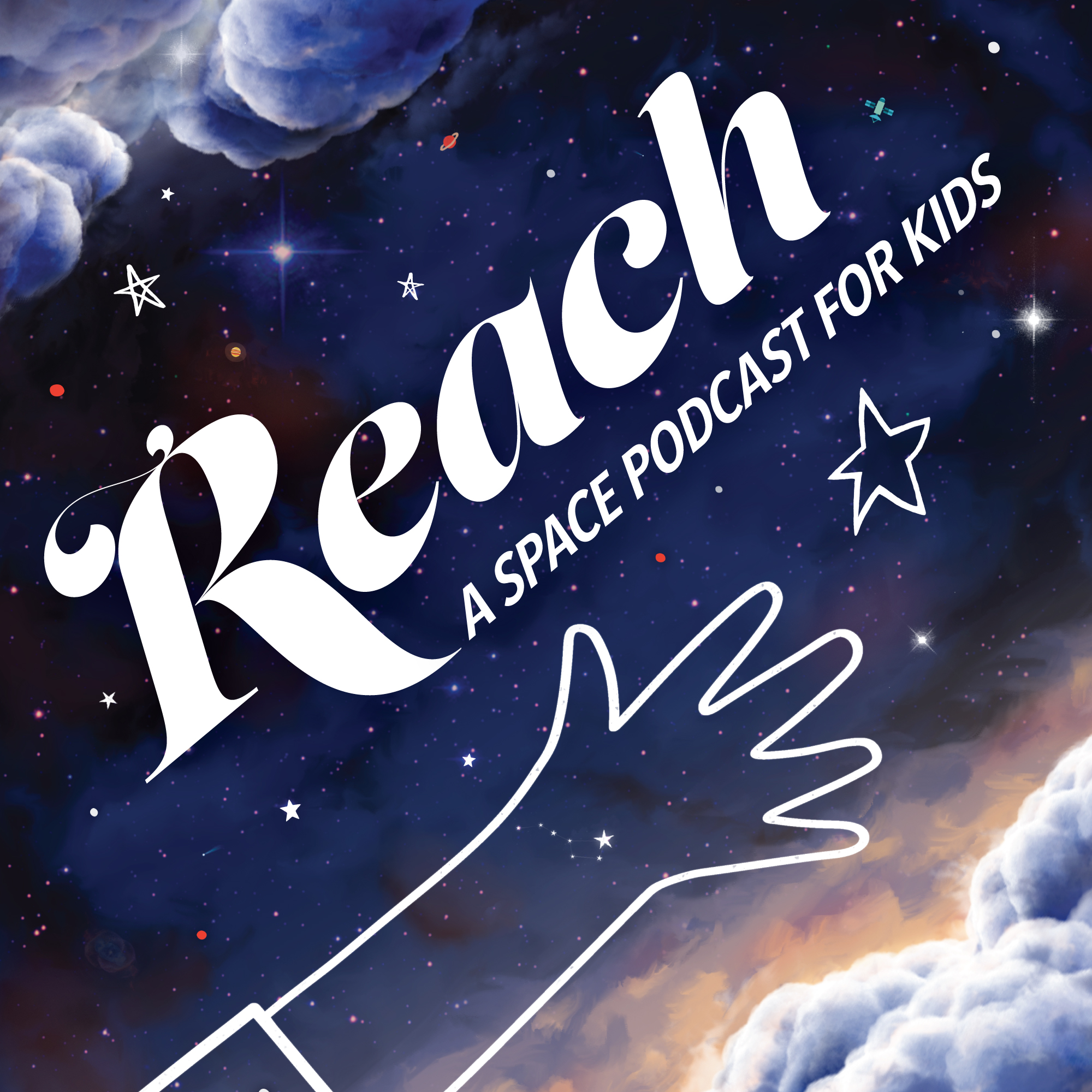 A weekly family-friendly exploration of our galaxy and beyond, REACH: A Space Podcast for Kids, is hosted by Meredith Stepien and Brian Holden, and co-created by Nate DuFort and Sandy Marshall.