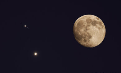 Venus and Jupiter are Close Composite Image Credit & Copyright: Wang, Letian