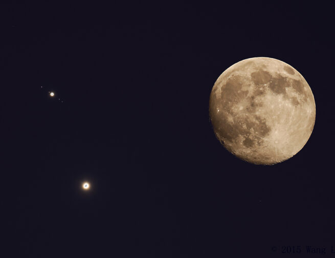 Venus and Jupiter are Close Composite Image Credit & Copyright: Wang, Letian