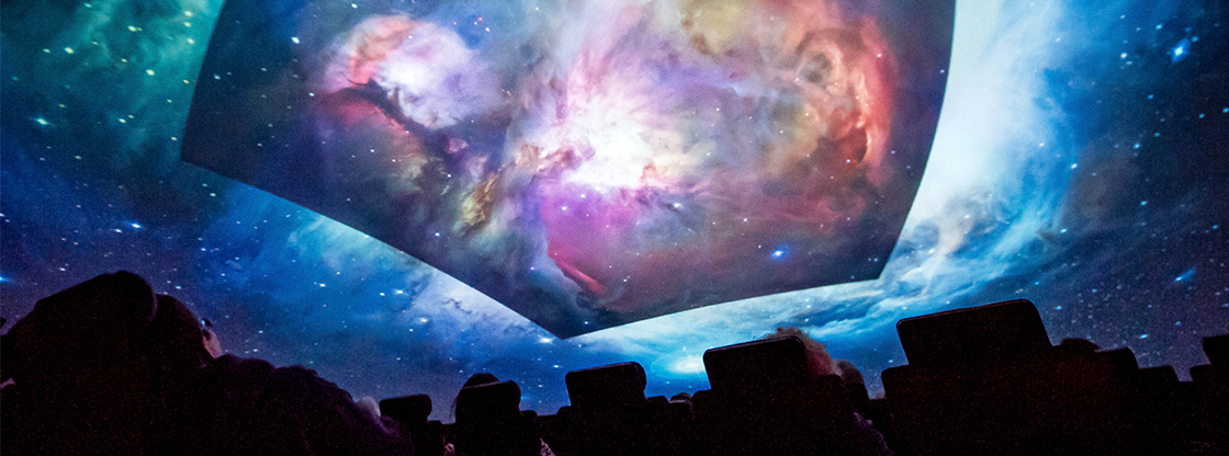 beautiful galaxy imagery in the Definiti Space Theater