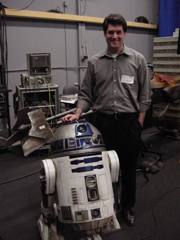 Adler employee John meeting R2D2 in person!