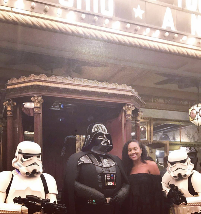 Adler employee Bianca with Darth Vader and his stormtroopers.