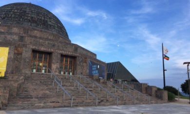 Header Image: Adler Planetarium with a Full Moon in the background taken by Adler Planetarium Telescope Volunteer in July 2020. Image Credit: Bill Chiu