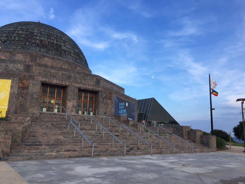 Header Image: Adler Planetarium with a Full Moon in the background taken by Adler Planetarium Telescope Volunteer in July 2020. Image Credit: Bill Chiu