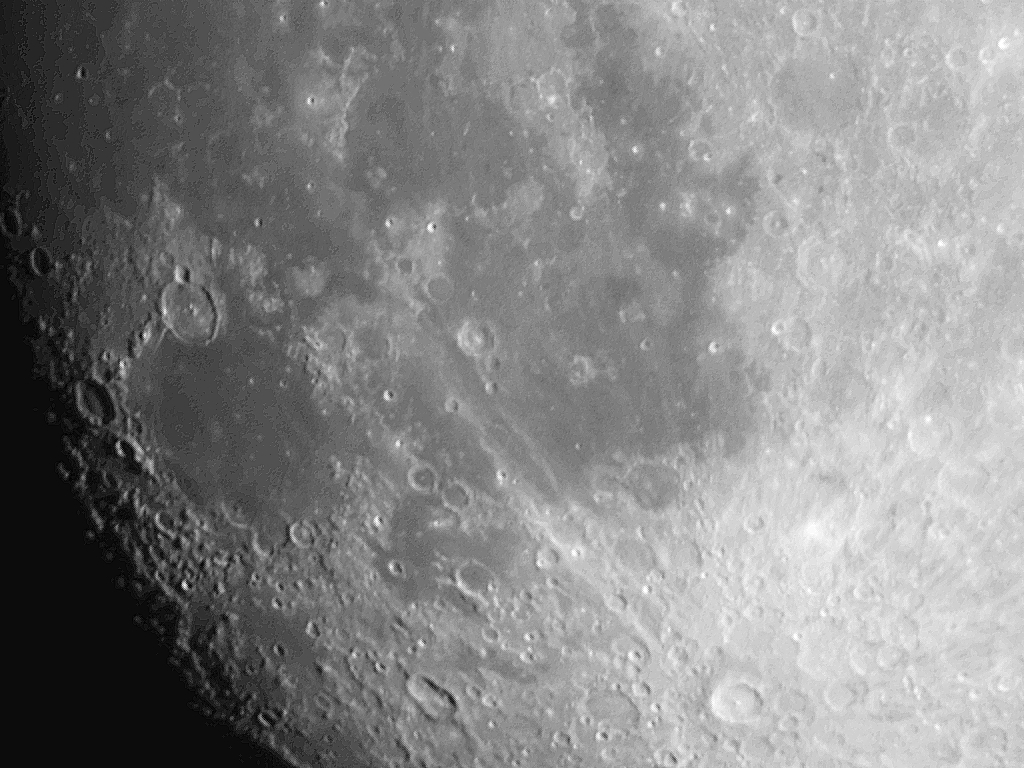 Up close image of the Moon taken by an Adler Planetarium astronomer in June 2020. Image Credit: Michelle Nichols