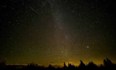 Snapshot of the annual Perseids Meteor Shower in 2016 from West Virginia. Image Credit: NASA/Bill Ingalls