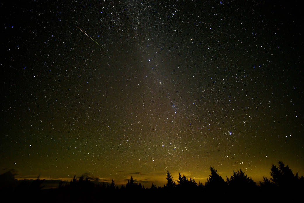 Snapshot of the annual Perseids Meteor Shower in 2016 from West Virginia. Image Credit: NASA/Bill Ingalls