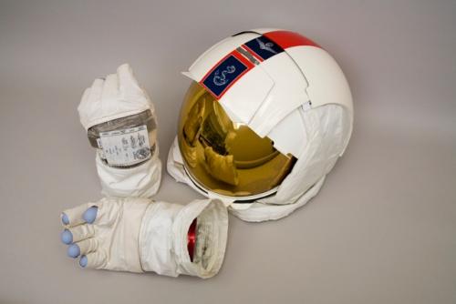 Apollo 13 gloves and helmet