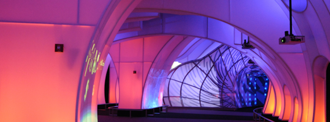 The Adler Planetarium's Clark Family Welcome Gallery is a one-of-a-kind immersive environment.