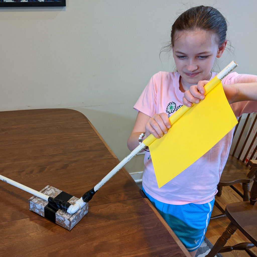 Use the PVC pipe to help shape the stomp rockets you will create